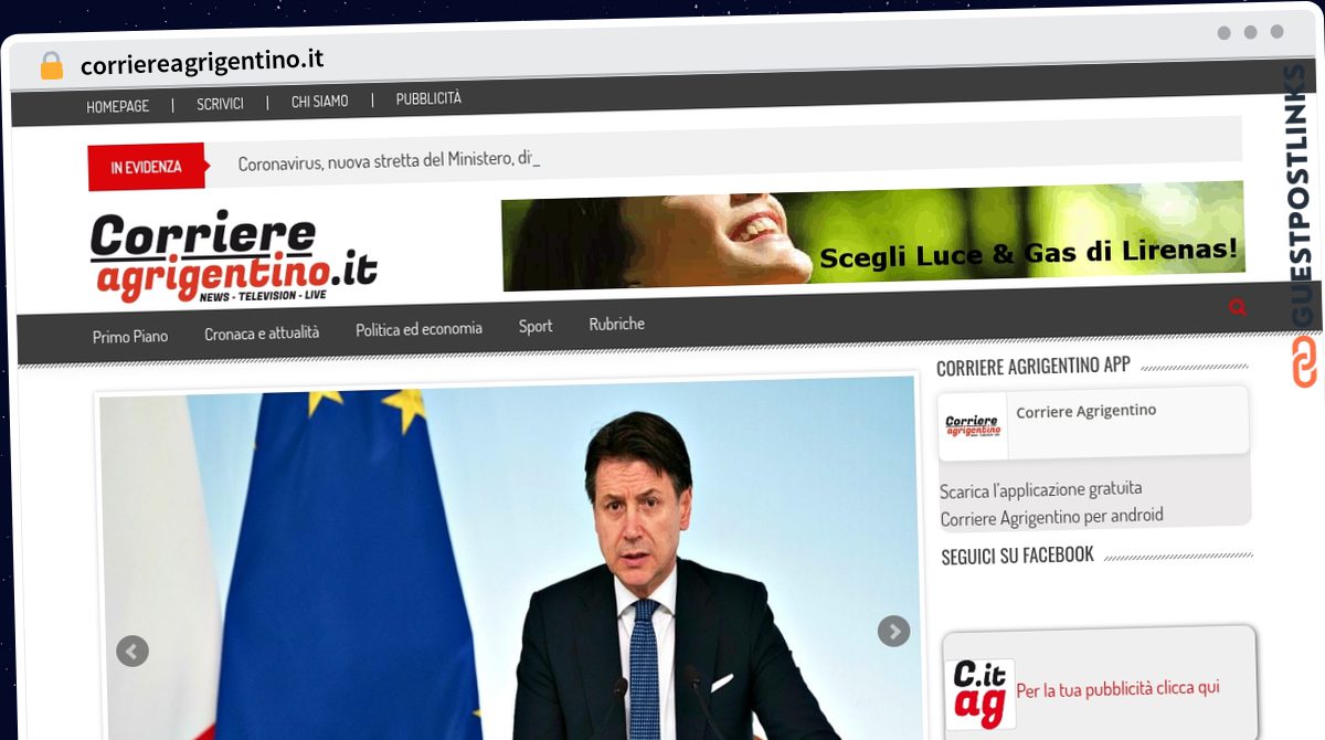 Publish Guest Post on corriereagrigentino.it