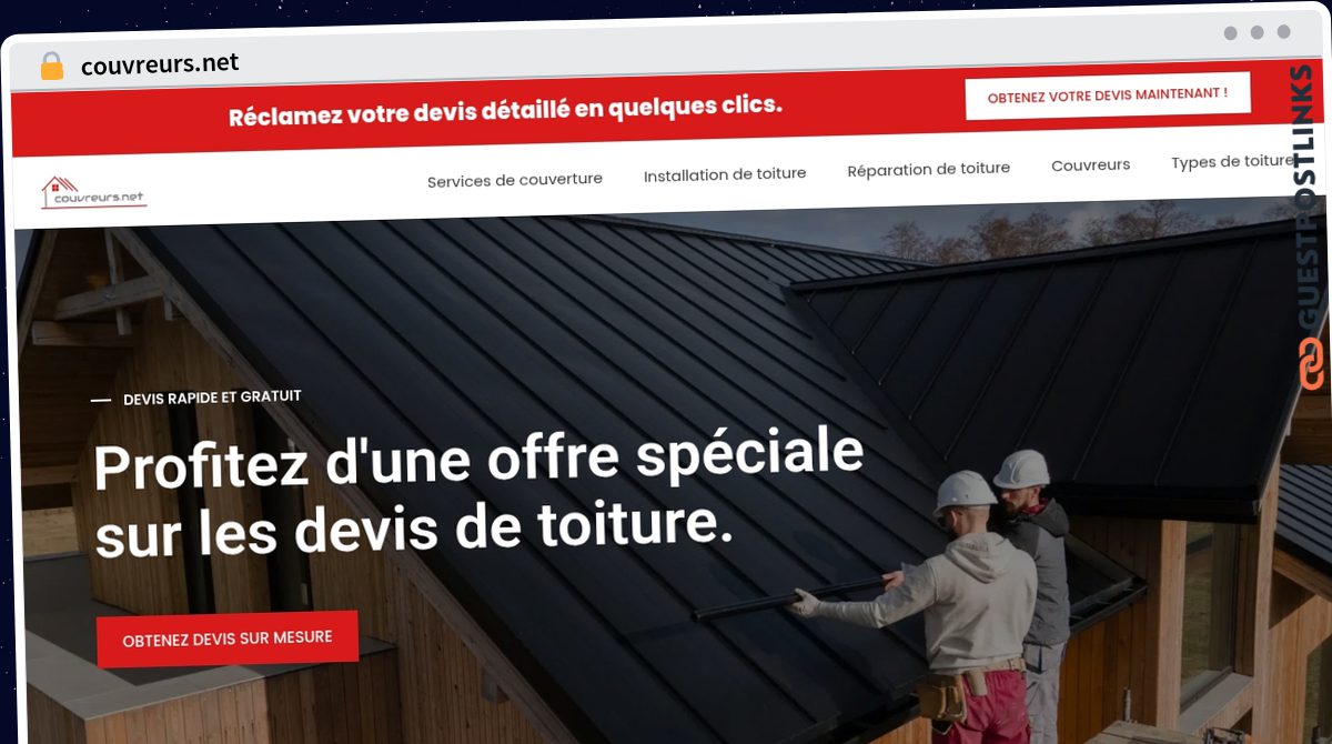 Publish Guest Post on couvreurs.net