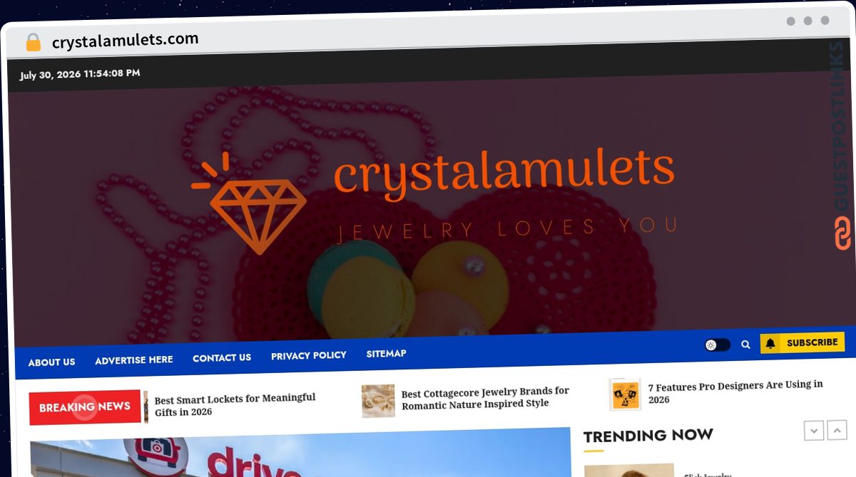 Publish Guest Post on crystalamulets.com