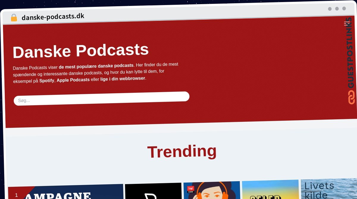 Publish Guest Post on danske-podcasts.dk