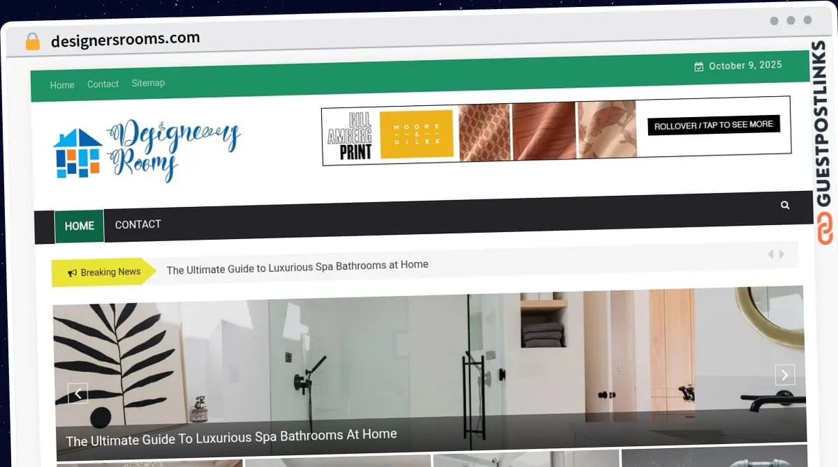 Publish Guest Post on designersrooms.com