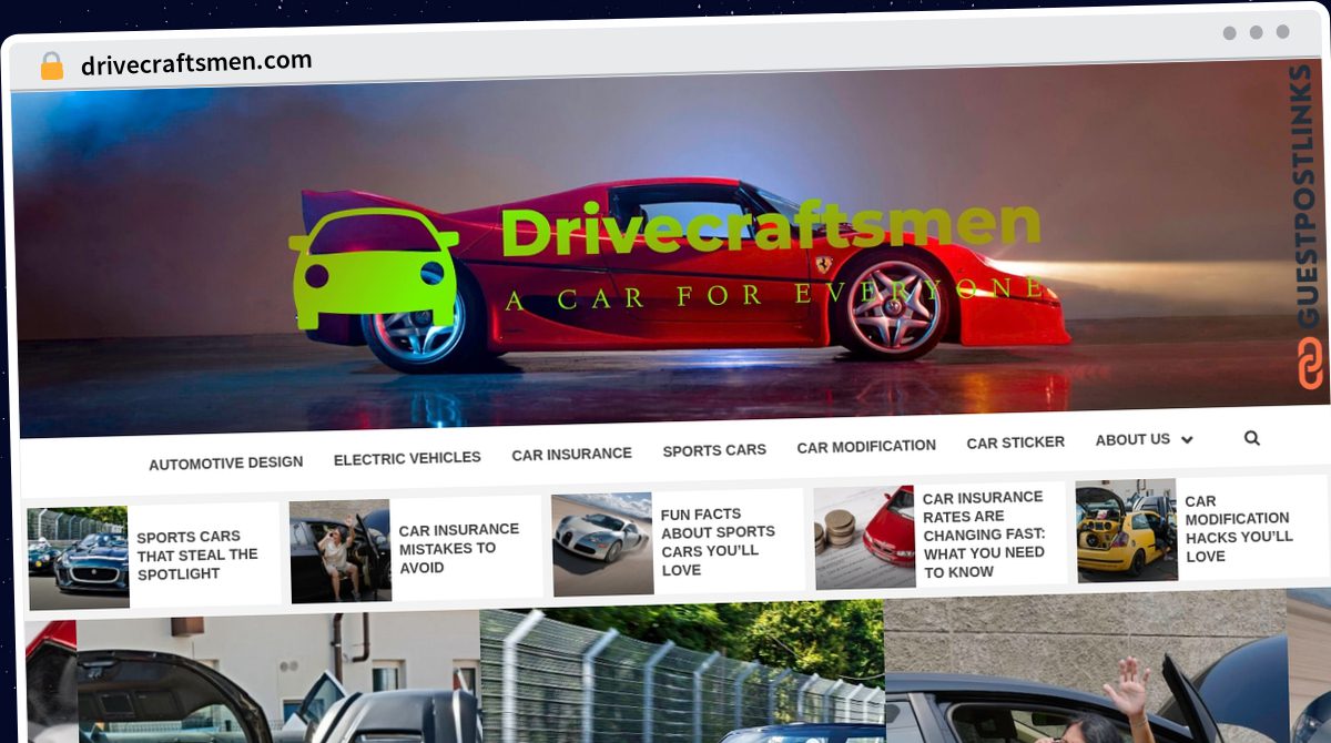 Publish Guest Post on drivecraftsmen.com