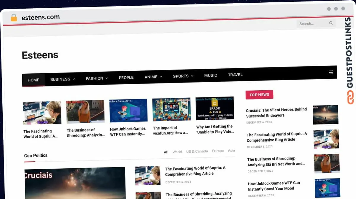Publish Guest Post on esteens.com