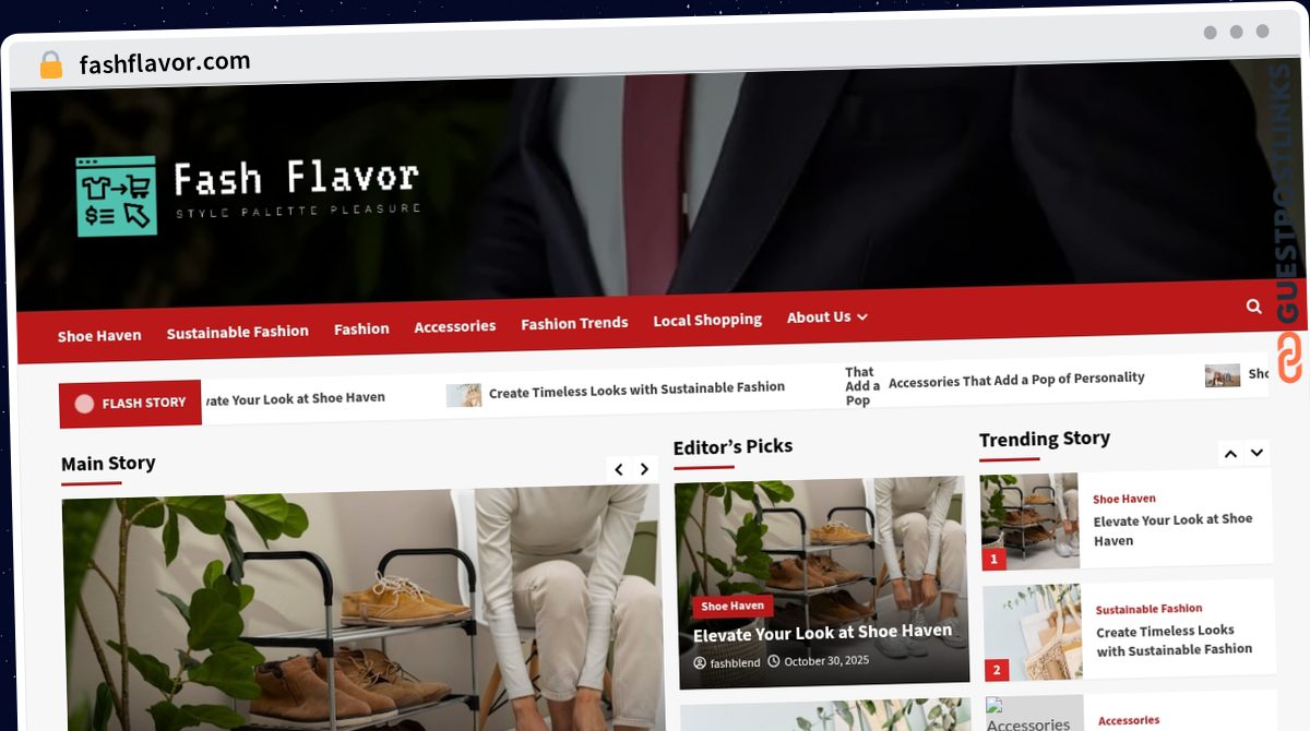 Publish Guest Post on fashflavor.com