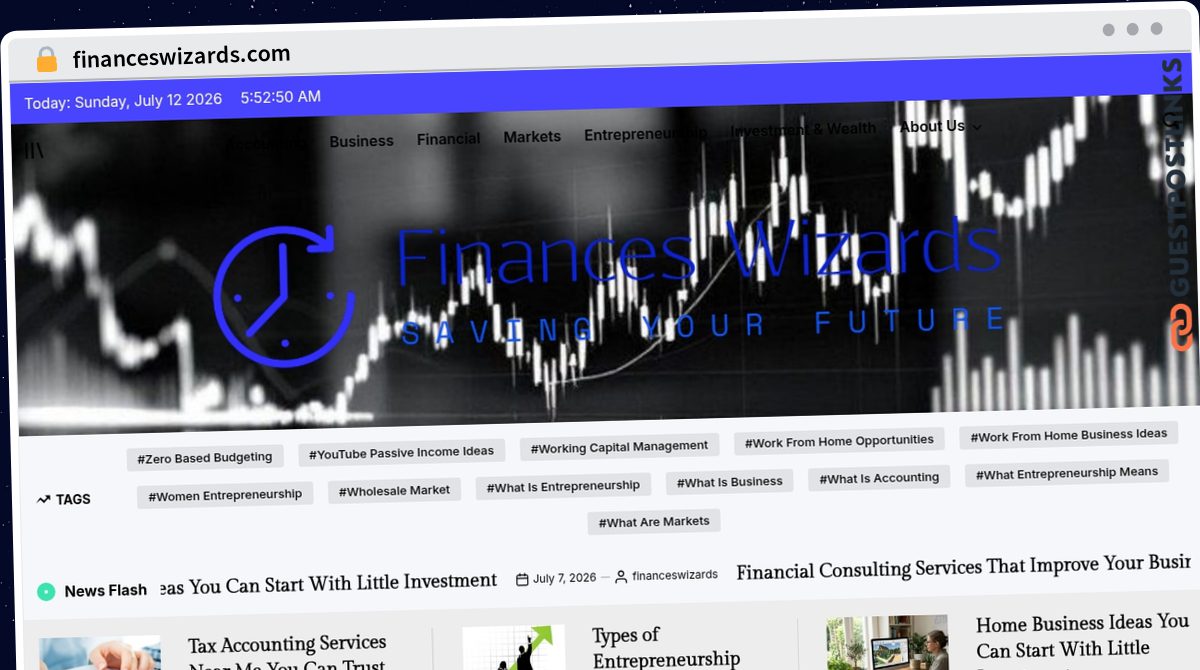 Publish Guest Post on financeswizards.com