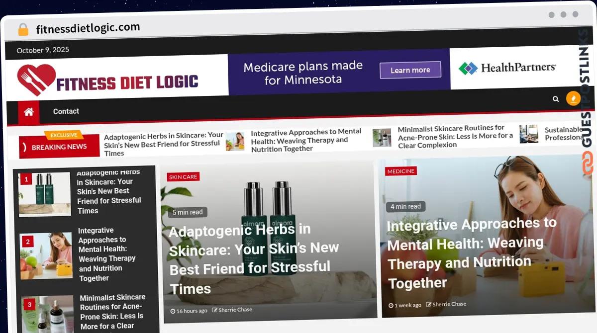 Publish Guest Post on fitnessdietlogic.com