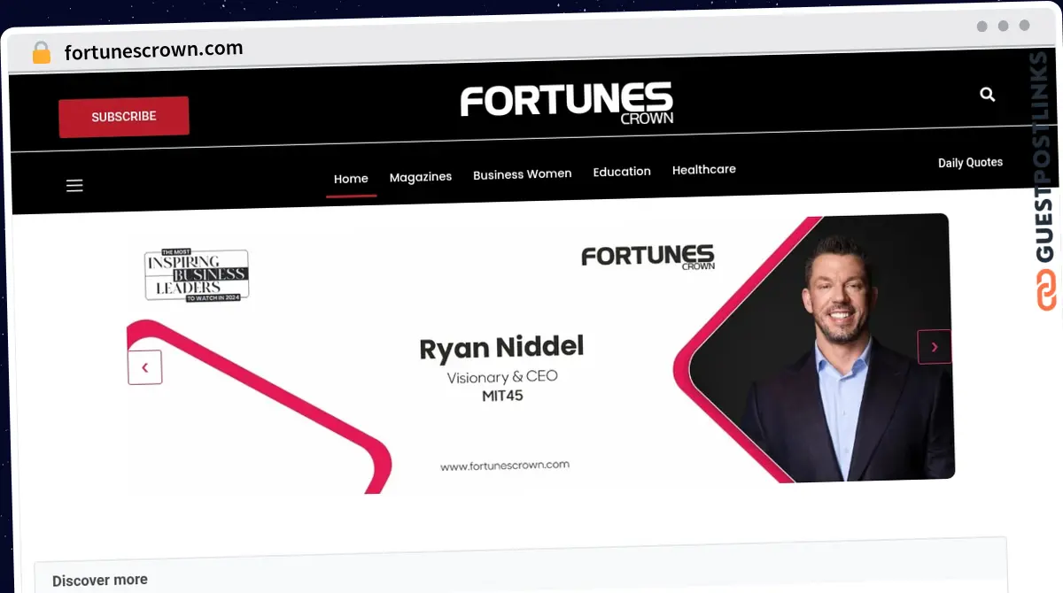 Publish Guest Post on fortunescrown.com