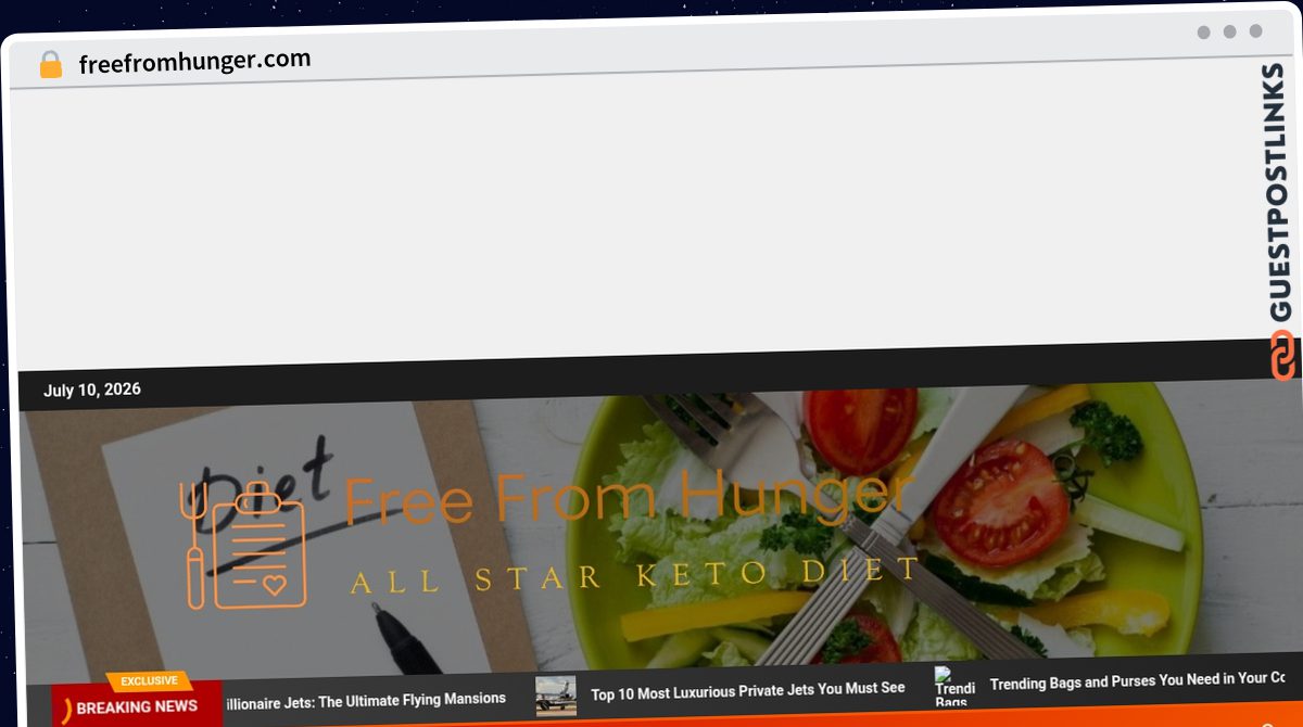 Publish Guest Post on freefromhunger.com