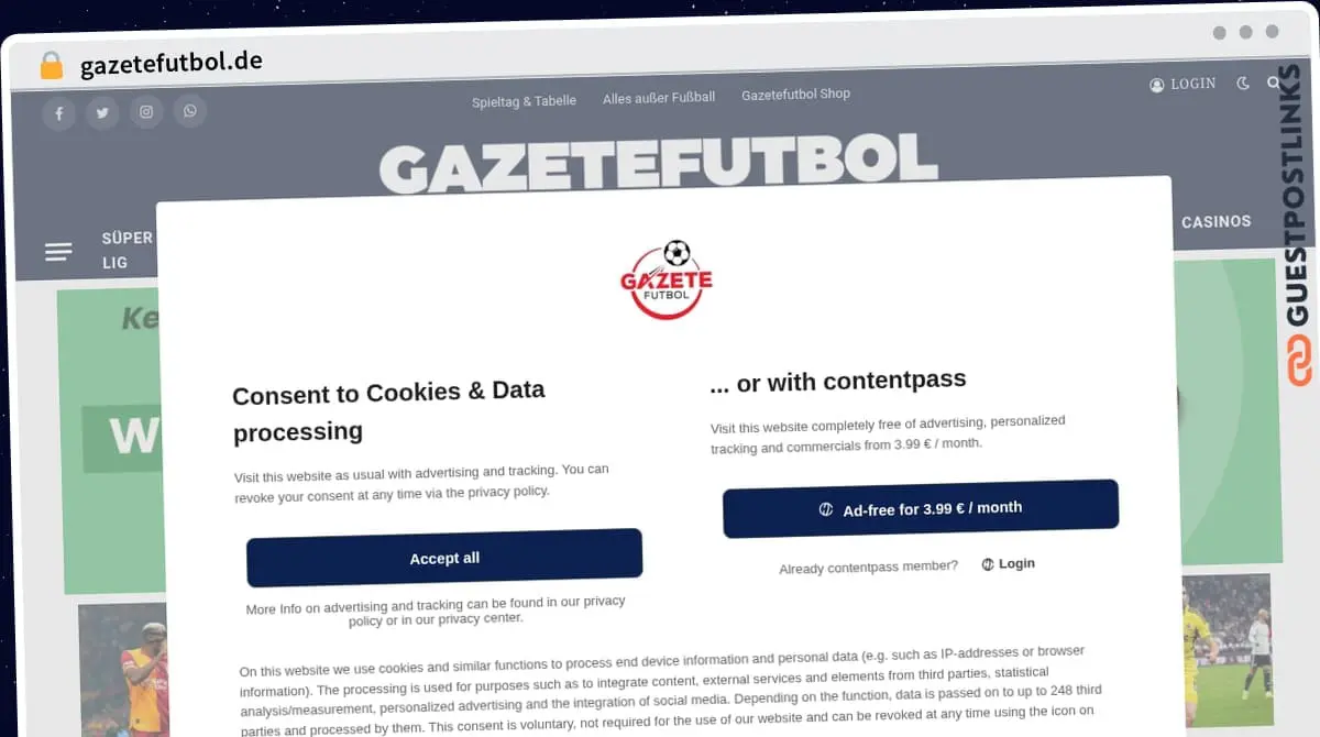 Publish Guest Post on gazetefutbol.de