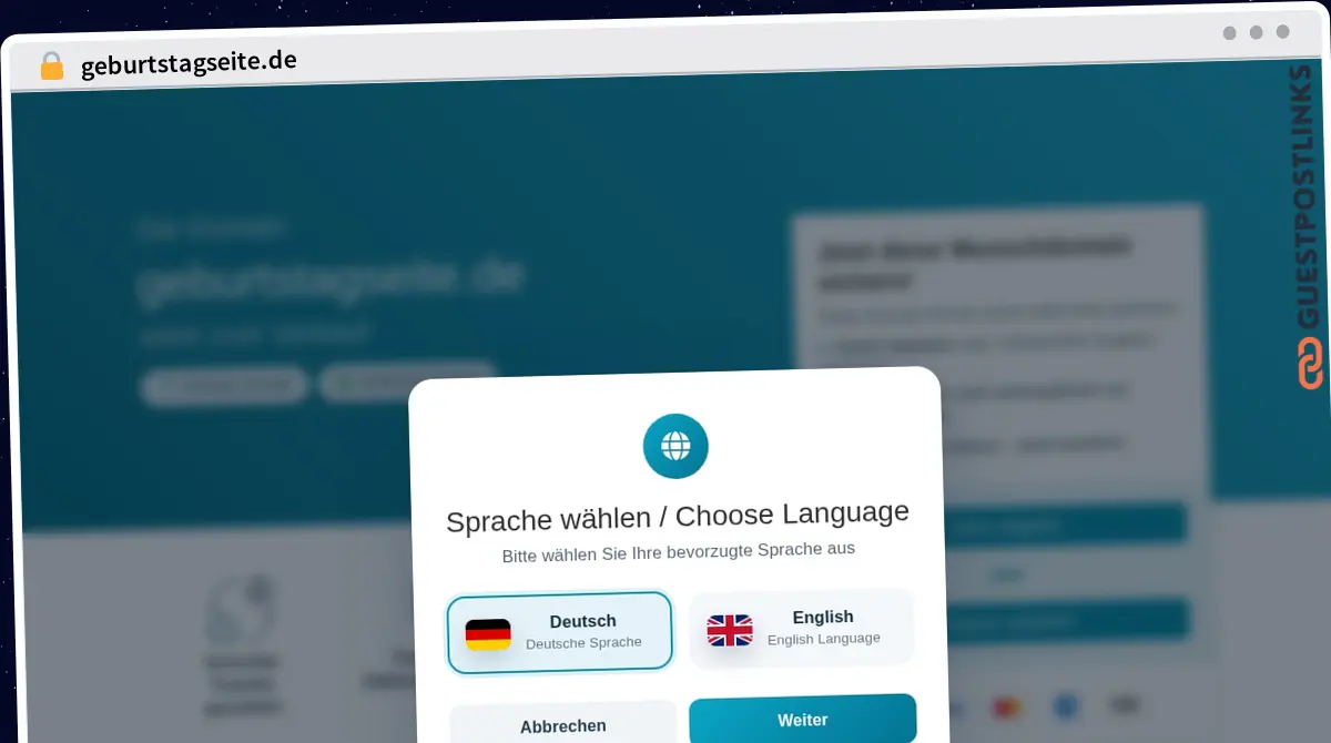 Publish Guest Post on geburtstagseite.de