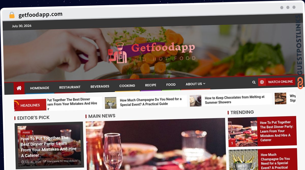 Publish Guest Post on getfoodapp.com