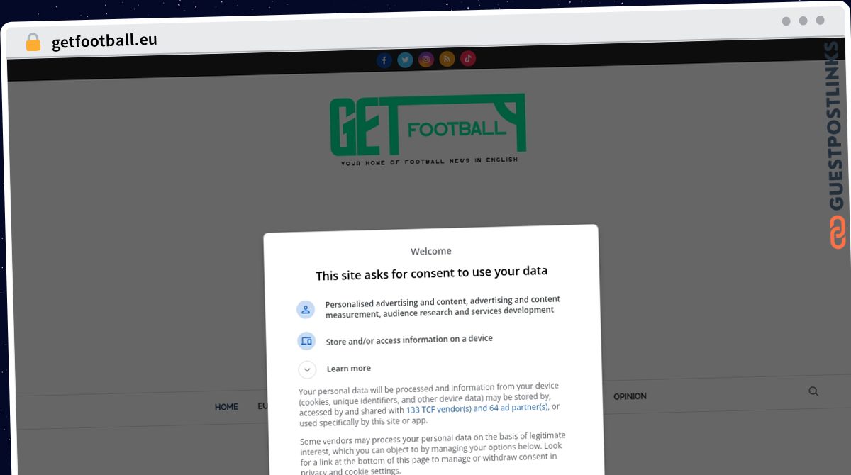 Publish Guest Post on getfootball.eu