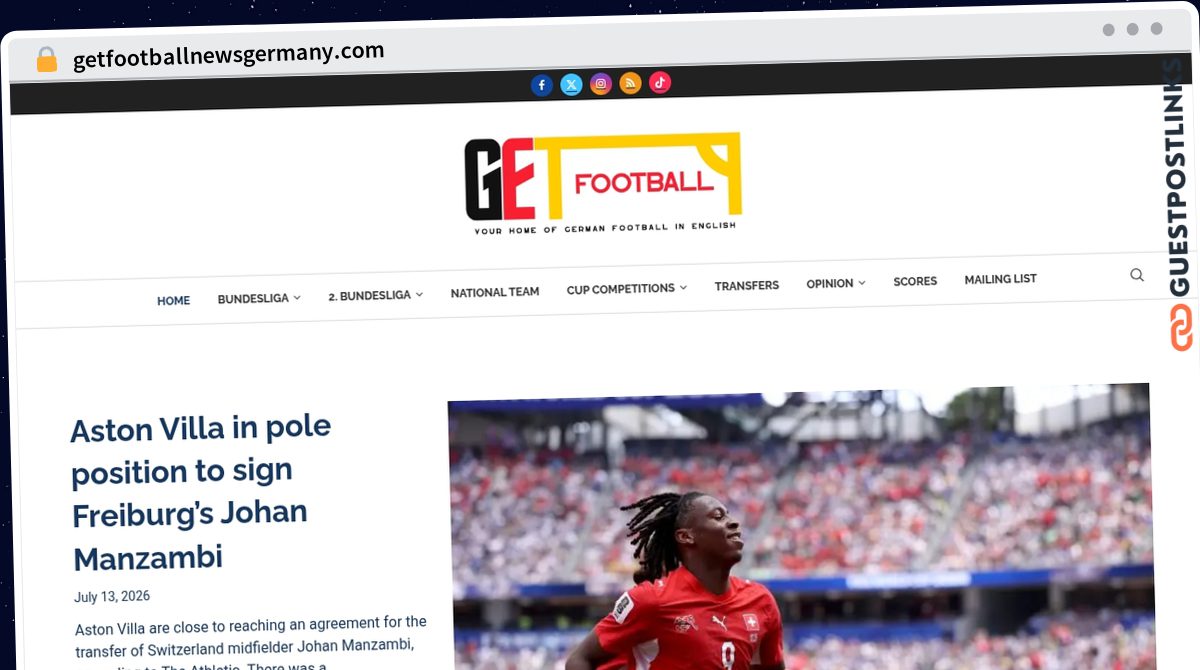 Publish Guest Post on getfootballnewsgermany.com
