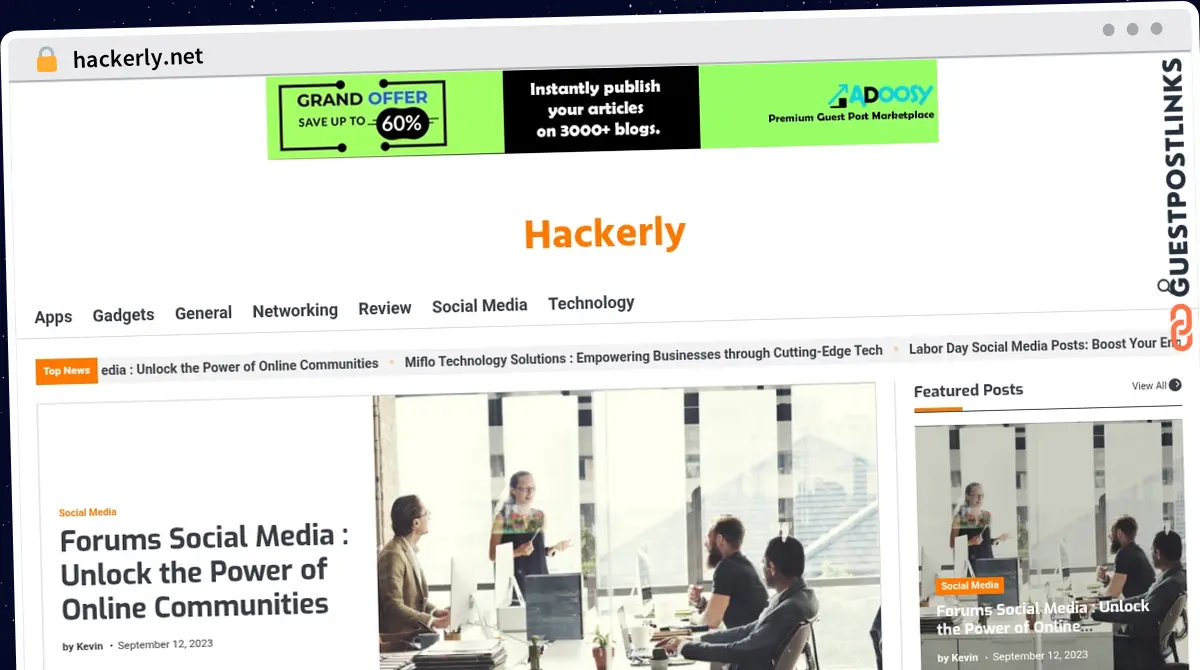 Publish Guest Post on hackerly.net