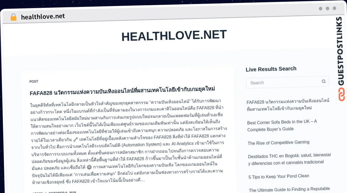Publish Guest Post on healthlove.net