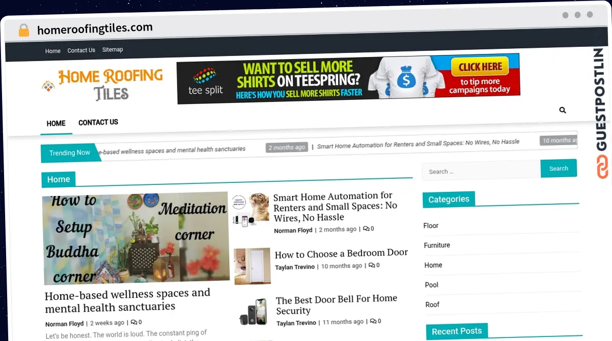 Publish Guest Post on homeroofingtiles.com