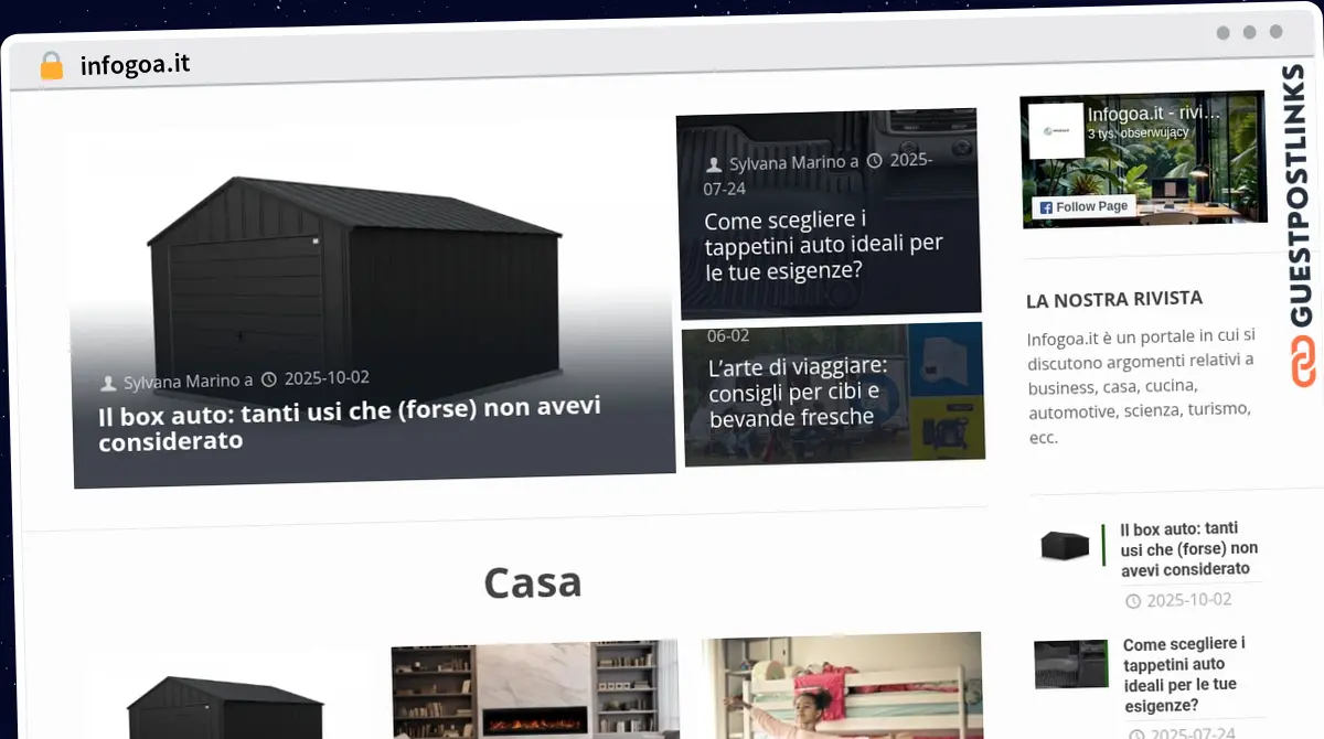 Publish Guest Post on infogoa.it