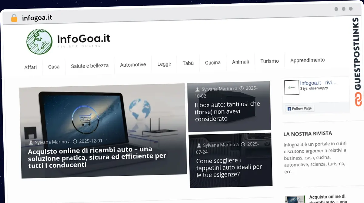 Publish Guest Post on infogoa.it