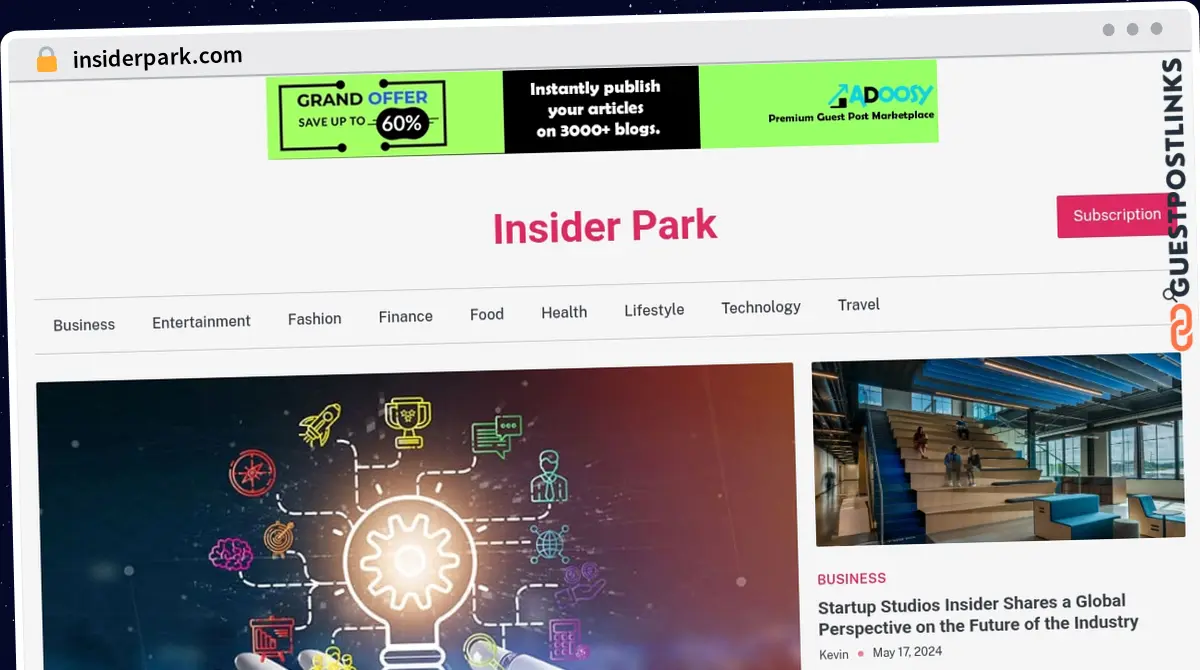 Publish Guest Post on insiderpark.com