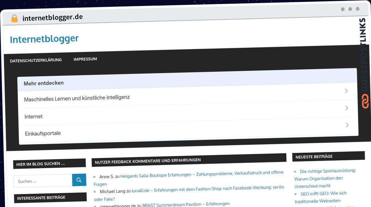 Publish Guest Post on internetblogger.de