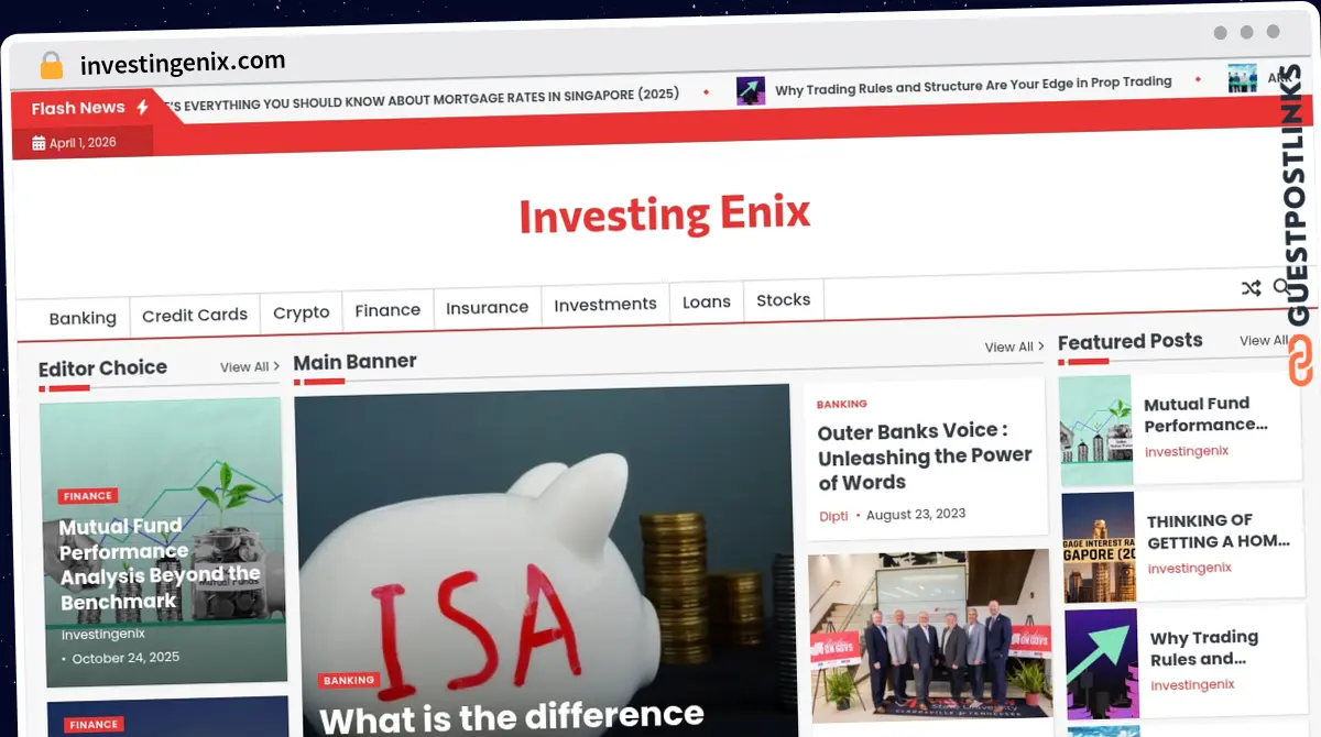 Publish Guest Post on investingenix.com