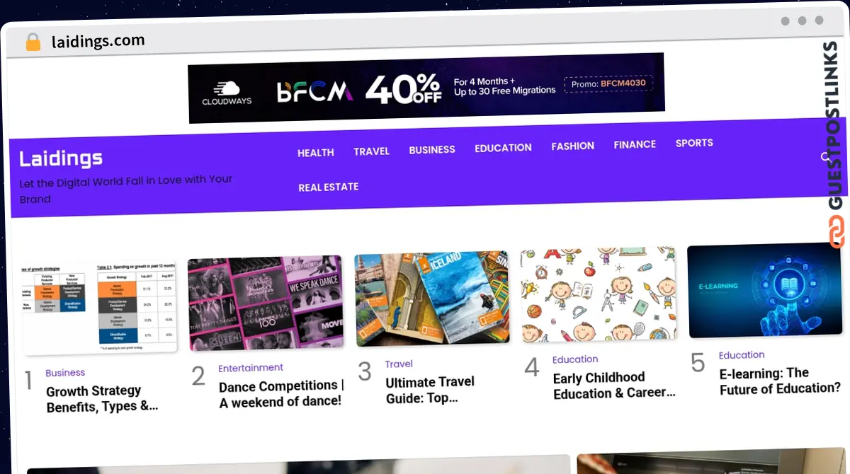 Publish Guest Post on laidings.com