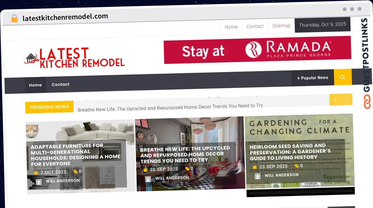 Publish Guest Post on latestkitchenremodel.com