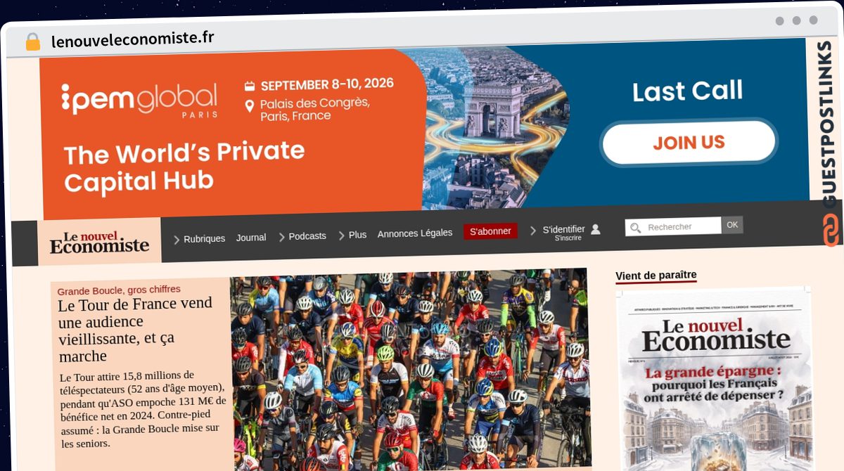 Publish Guest Post on lenouveleconomiste.fr