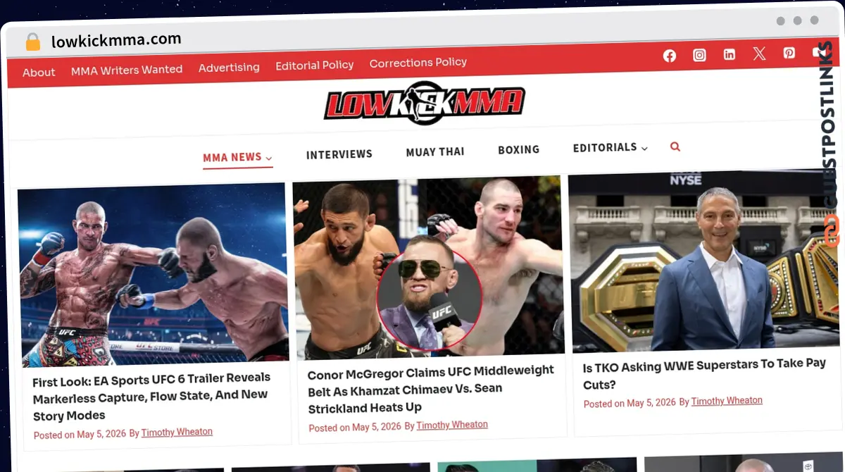 Publish Guest Post on lowkickmma.com