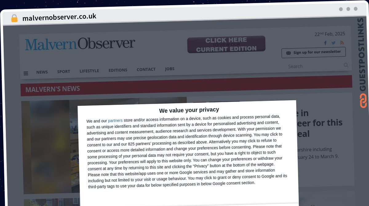 Publish Guest Post on malvernobserver.co.uk