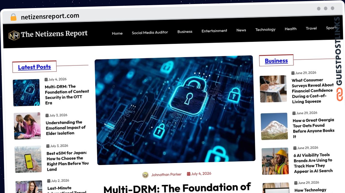 Publish Guest Post on netizensreport.com