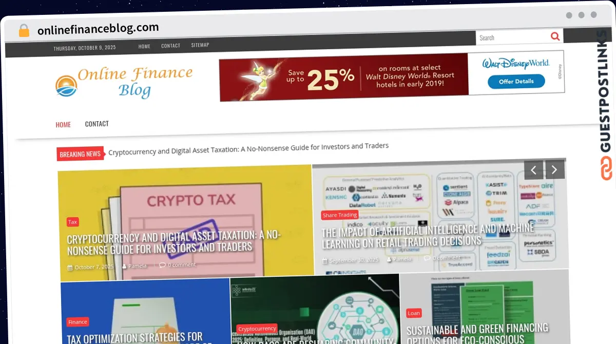 Publish Guest Post on onlinefinanceblog.com