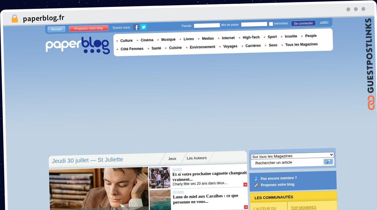 Publish Guest Post on paperblog.fr