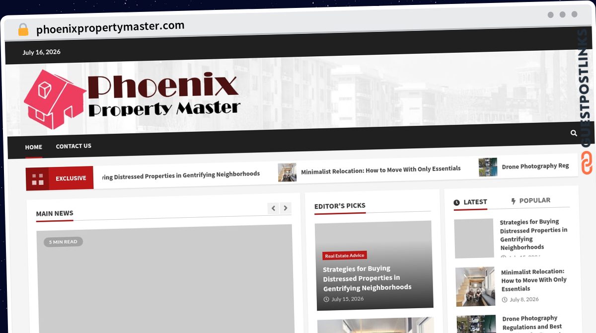 Publish Guest Post on phoenixpropertymaster.com