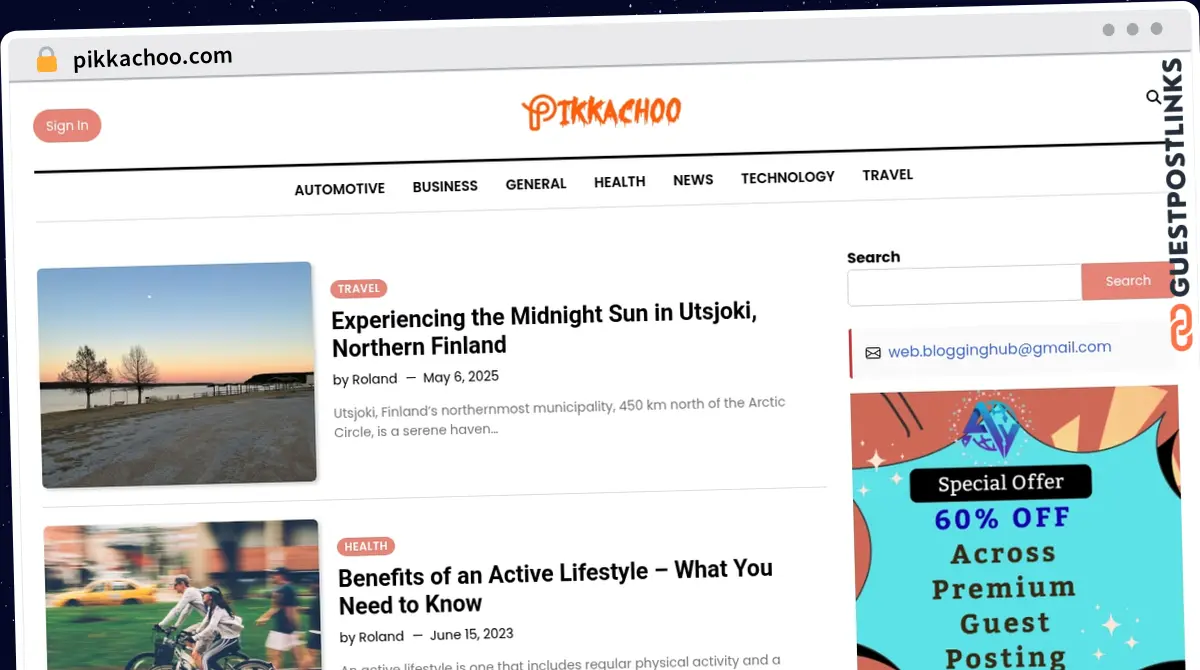 Publish Guest Post on pikkachoo.com