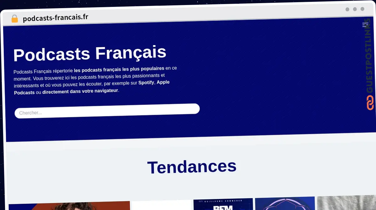 Publish Guest Post on podcasts-francais.fr