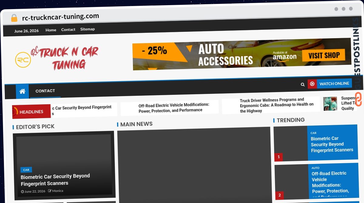 Publish Guest Post on rc-truckncar-tuning.com