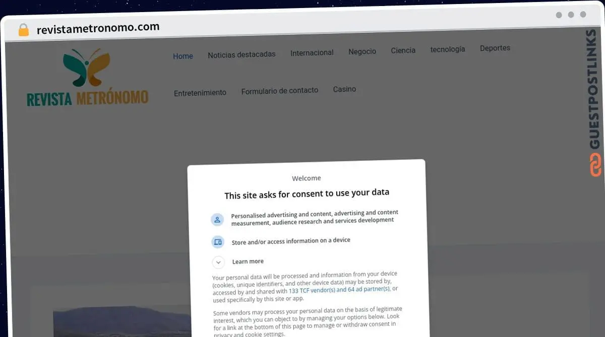 Publish Guest Post on revistametronomo.com