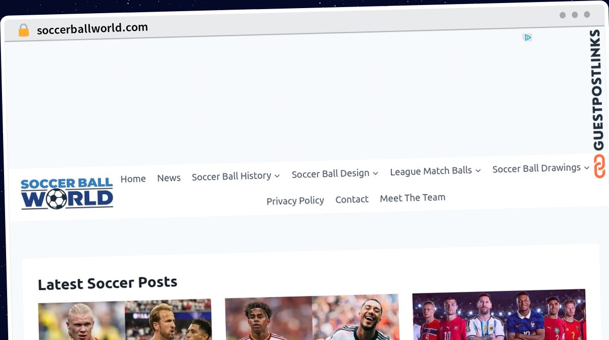 Publish Guest Post on soccerballworld.com