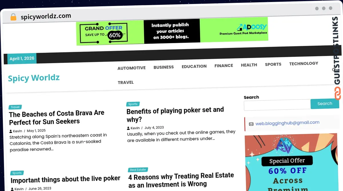 Publish Guest Post on spicyworldz.com