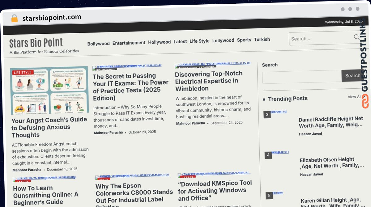 Publish Guest Post on starsbiopoint.com