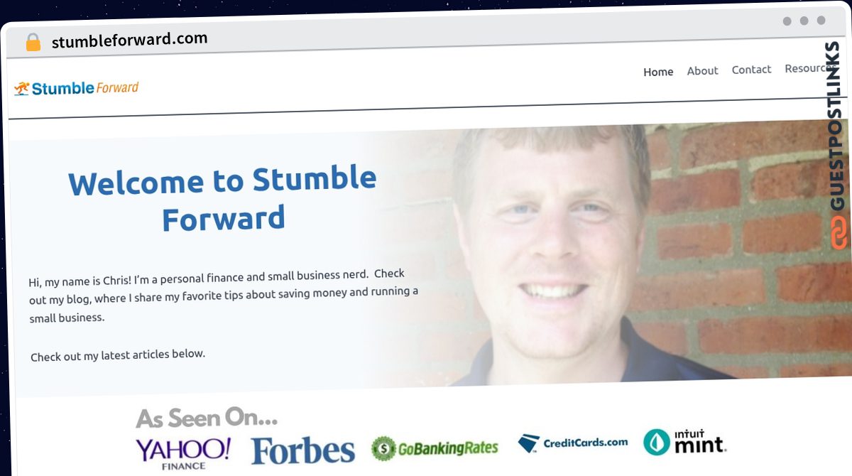 Publish Guest Post on stumbleforward.com