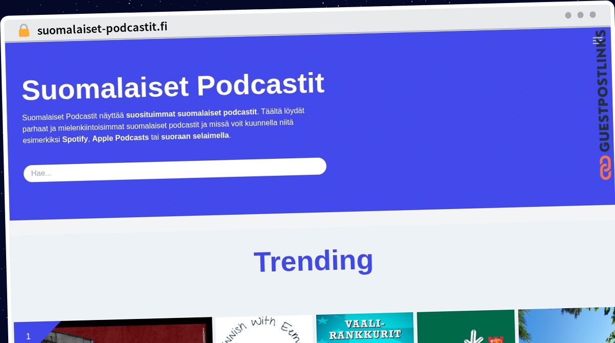 Publish Guest Post on suomalaiset-podcastit.fi