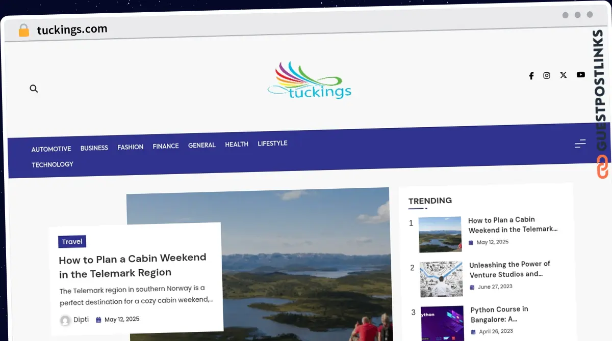 Publish Guest Post on tuckings.com