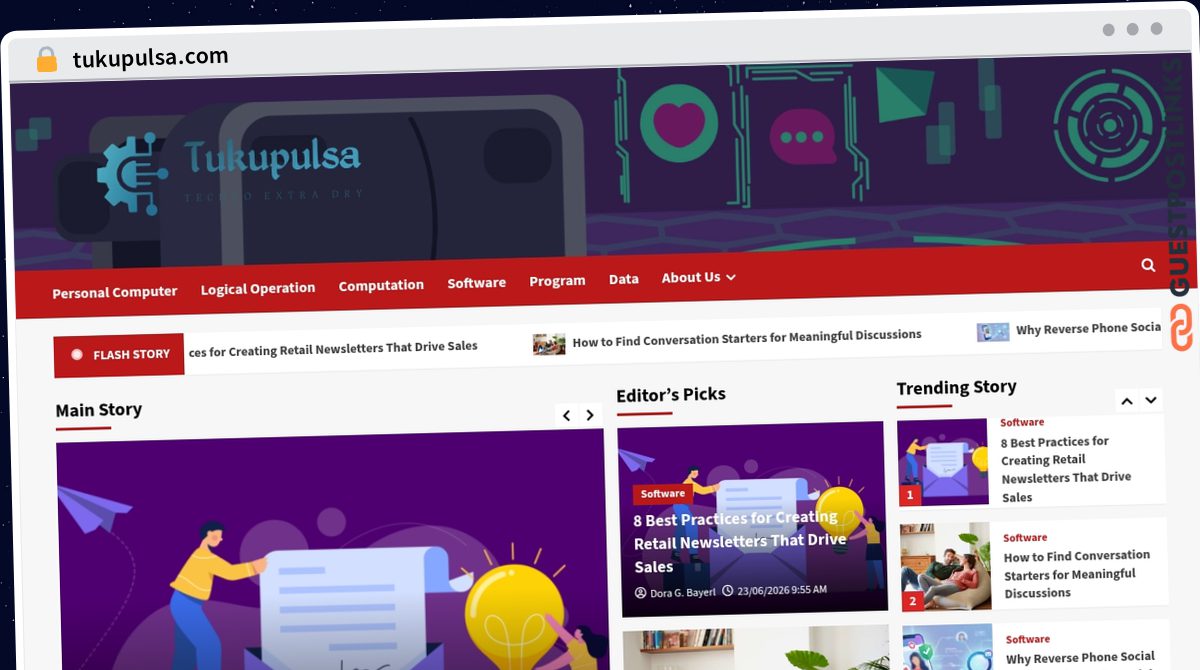 Publish Guest Post on tukupulsa.com