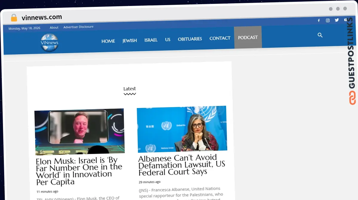 Publish Guest Post on vinnews.com
