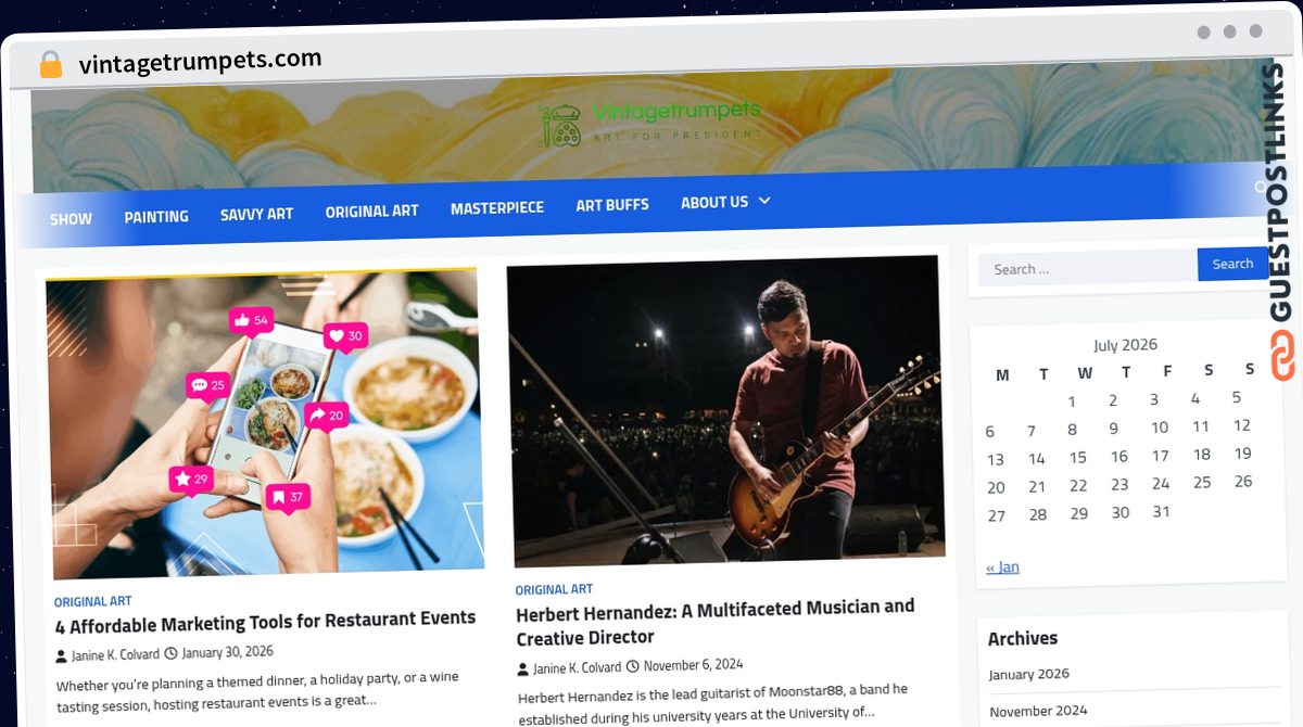 Publish Guest Post on vintagetrumpets.com