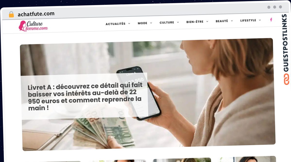 Publish Guest Post on achatfute.com