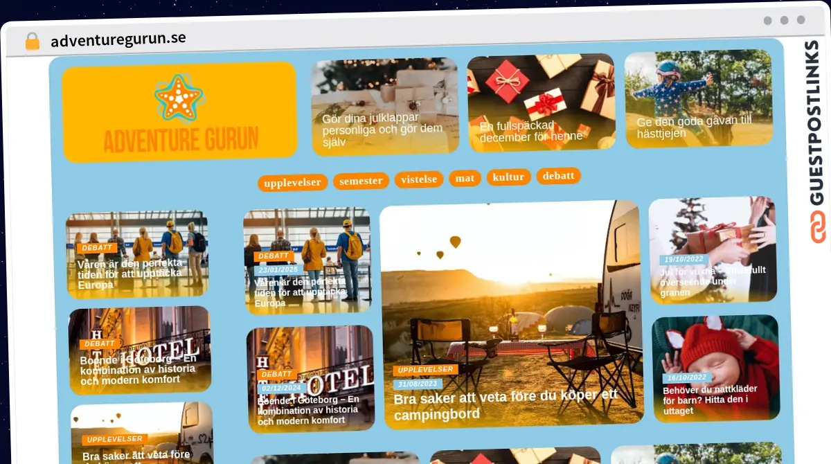 Publish Guest Post on adventuregurun.se