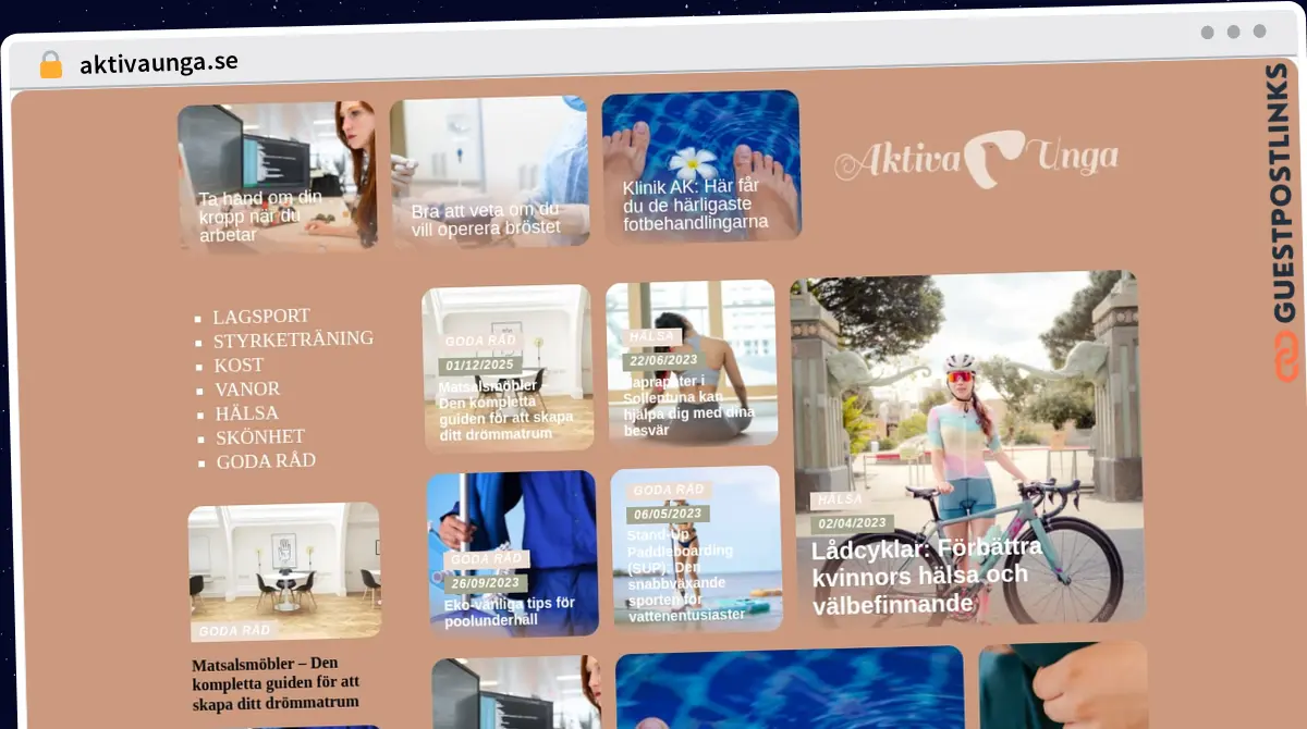 Publish Guest Post on aktivaunga.se